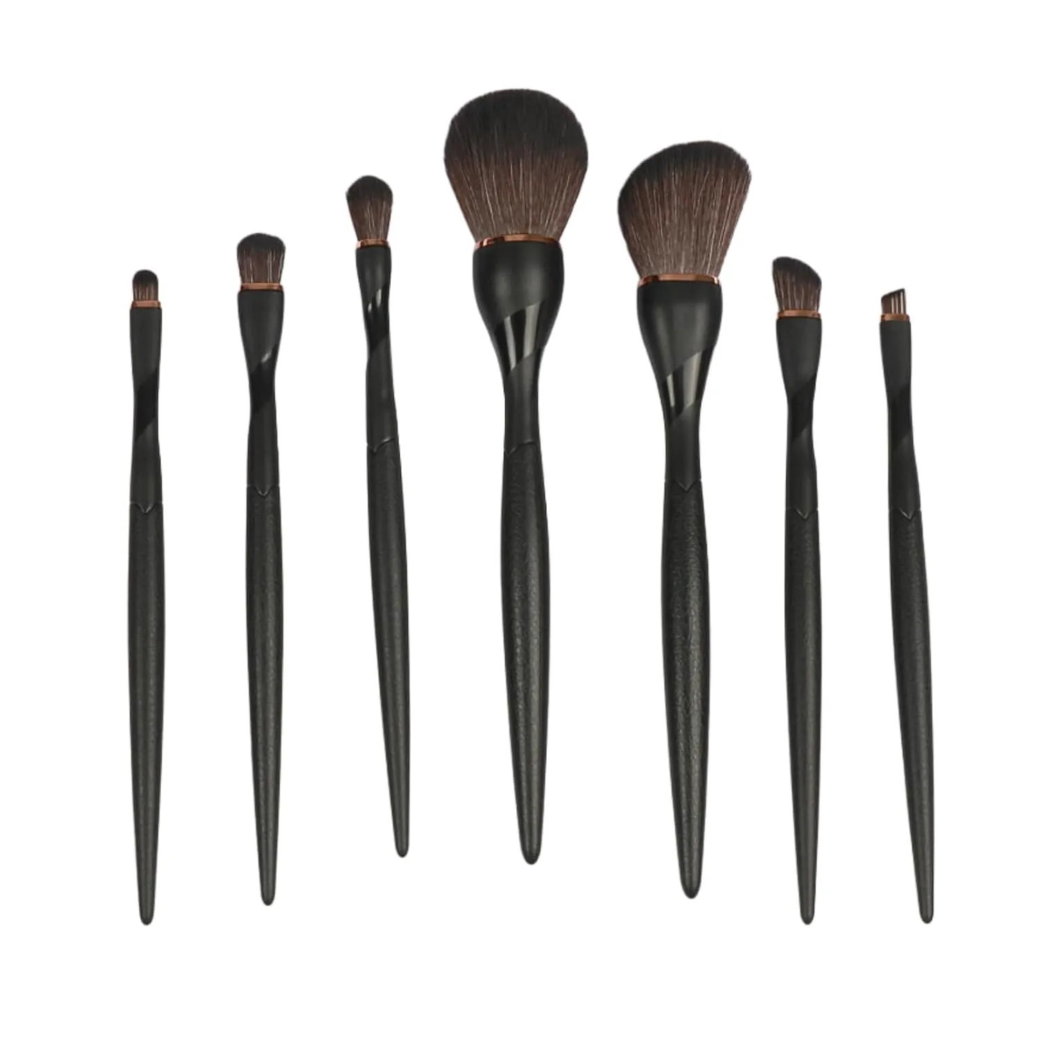 Makeup Brushes 7 Pcs Set, Professional Makeup Kit,Make up Brush Foundation Brush Eyebrow Eyeshadow Brush Contour Blush Concealer Powder Brush (Black)