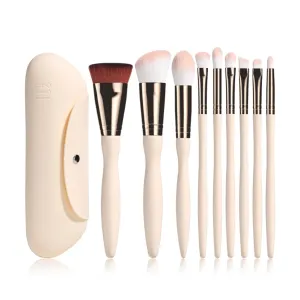 Makeup Brushes 9 Pcs Set, Professional Makeup Kit,Make up Brush Foundation Brush Eyebrow Eyeshadow Brush Contour Blush Concealer Powder Brush with Case (9 Pcs with case)