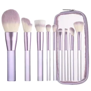 Makeup Brushes with Organizer Bag, 9 Pcs Premium Synthetic Foundation Brush,Eyeliner Blending Contour Concealer Powder Eyeshadow Brushes for Makeup,Gifts for Women