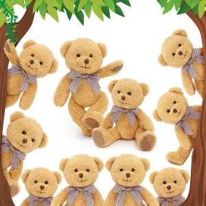 MaoGoLan 13'' Stuffed Brown Bears in Bulk, 10 Pack Small Teddy Bear Stuffed Animals Plush Toys Set for Baby Shower Gender Reveal Decorations, Christmas, Valentine's Day, Birthday Gifts