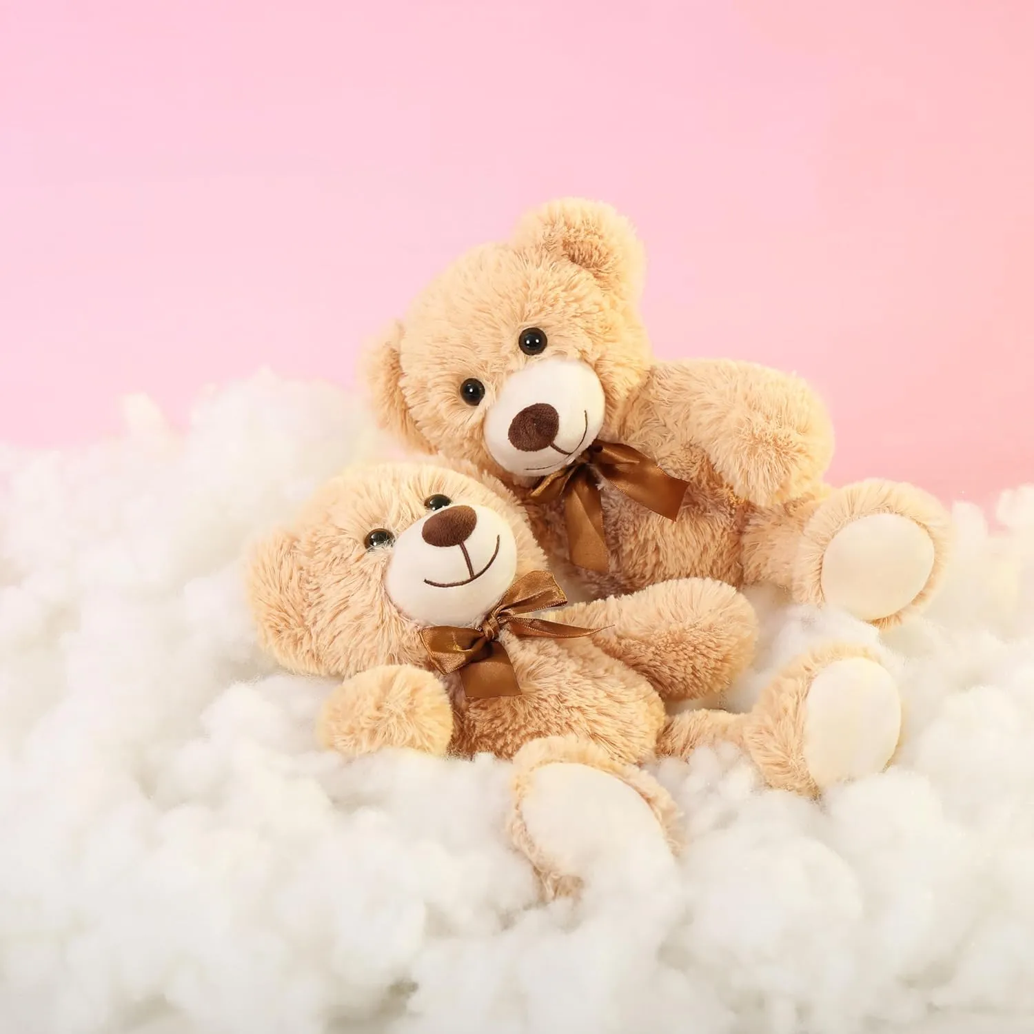 MaoGoLan 3 Pieces Bulk Soft Small Stuffed Animals, 13.5" Cuddly Mini Teddy Bears Centerpiece, Baby Shower, Wedding, Party, Engagement