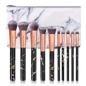 Marble Makeup Brush Set Beauty Tools Loose Brush Son Full Set of Beauty Tools(D)
