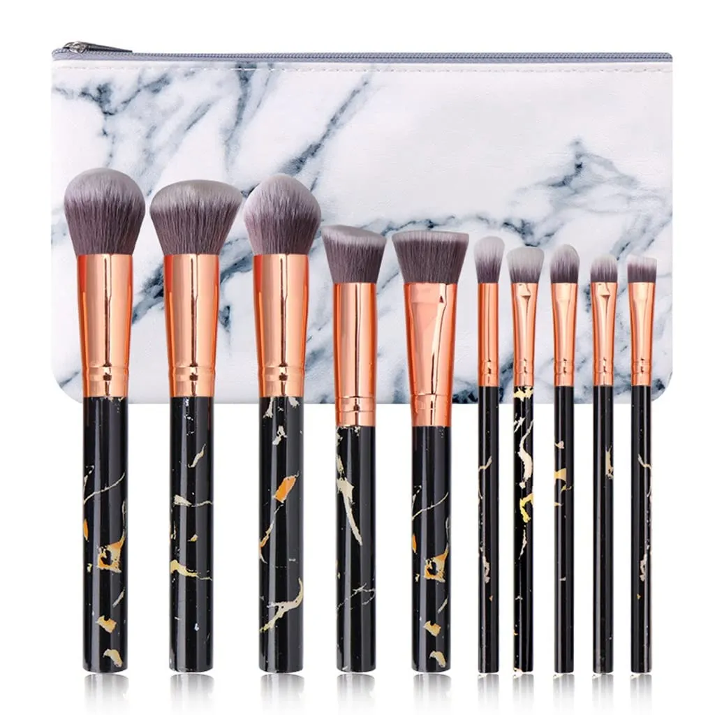 Marble Makeup Brush Set Beauty Tools Loose Brush Son Full Set of Beauty Tools(D)