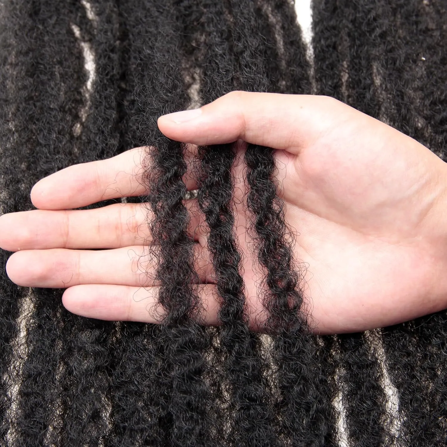 Marley Twist Braiding Hair 18 Inch Marley Twist Hair 8 Packs Cuban Twist Hair Afro Kinky Crochet Hair Synthetic Marley Hair Extensions (18 Inch(Pack of 8),1B)