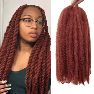 Marley Twist Braiding Hair 24 Inch Ginger Marley Twist Hair 8 Packs Cuban Twist Hair Afro Kinky Curly Crochet Hair Synthetic Marley Hair Extensions (24 Inch(Pack of 8),#350)