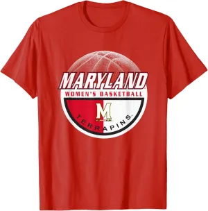 Maryland Terrapins Women's Basketball Dunk Red T-Shirt