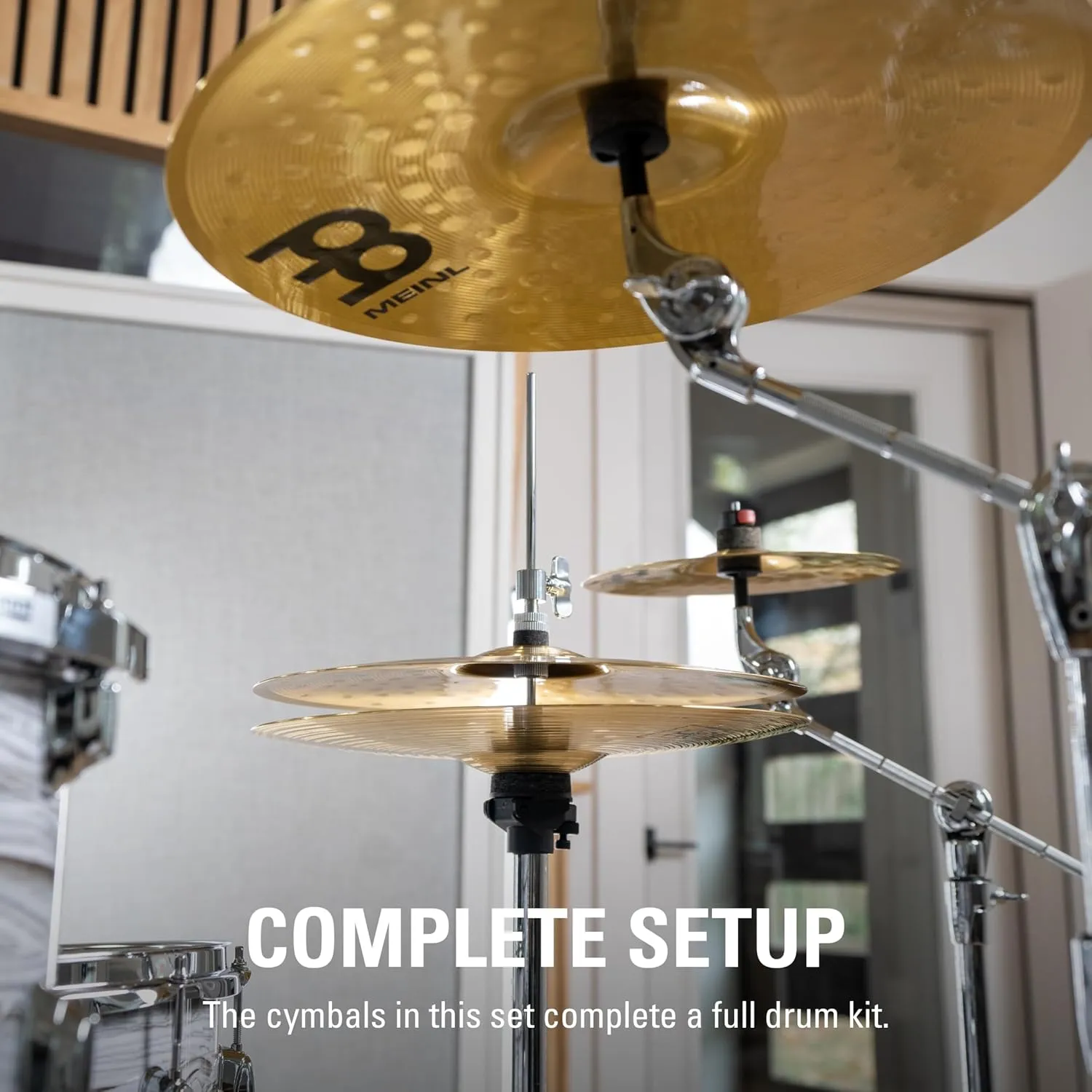 Meinl Cymbal Set Box Pack with 14” Hihats, 20” Ride, 16” Crash, Plus a FREE 10” Splash – HCS Traditional Finish Brass – Made In Germany, 2-YEAR WARRANTY (HCS141620 10)