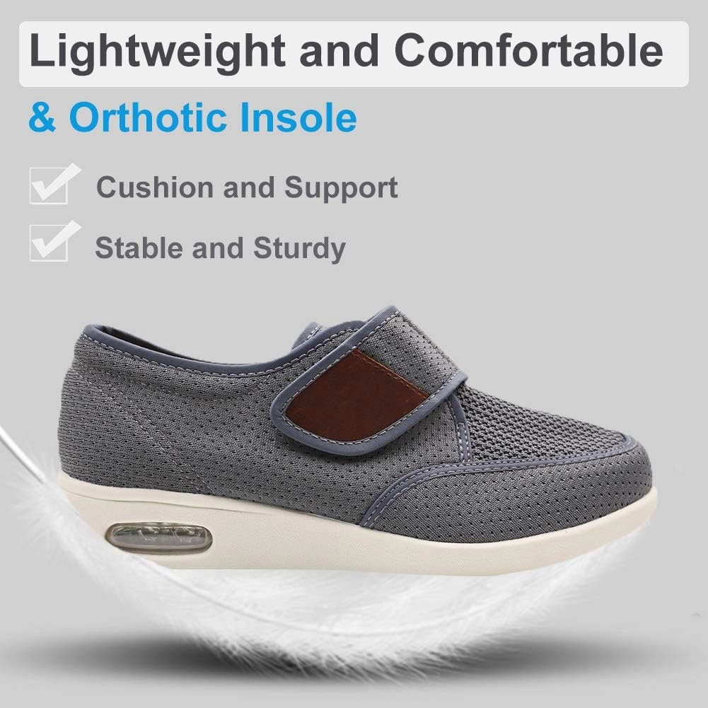MEJORMEN Men's Edema Diabetic Shoes Adjustable Wide Width Outdoor Walking Sneakers Orthopedic Lightweight Comfy Casual Slippers for Elderly Swollen Feet Arthritis Recovery