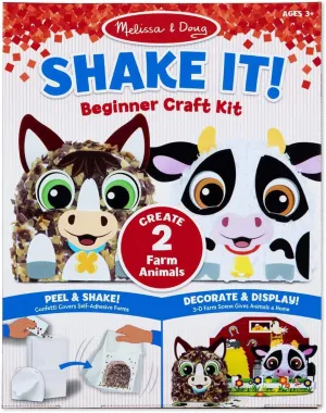 Melissa & Doug Shake It! Farm Animals Beginner Craft Kit