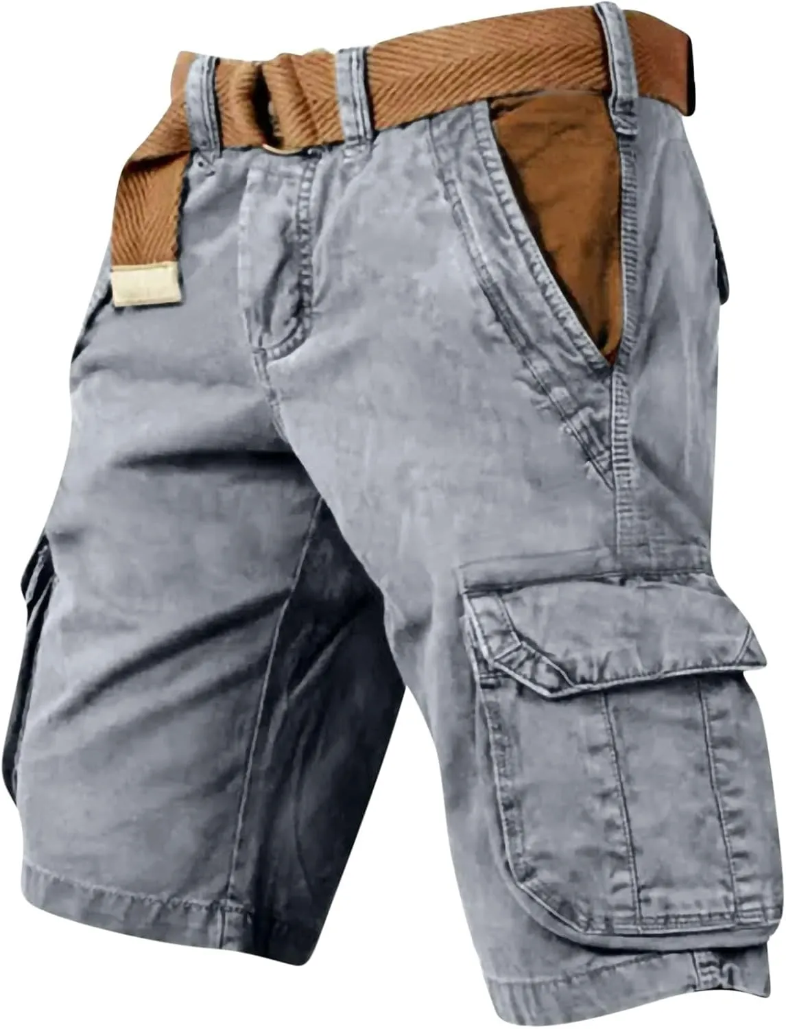 Men Cargo Shorts Plus Size Casual Shorts Soft Summer Workout Running Active Short Pants Trendy Exercise Clothes