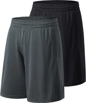 Men's Athletic Shorts with Pockets and Elastic Waistband Quick Dry Activewear Workout Shorts for Men