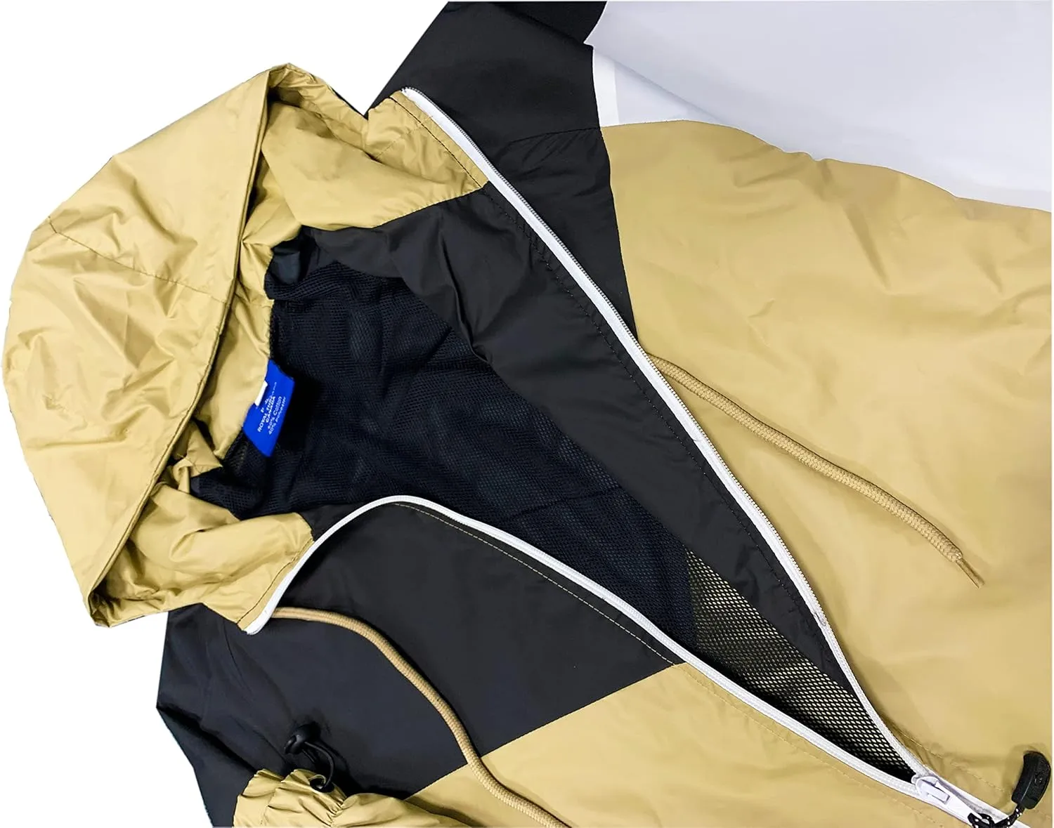 Men’s Colorful Hooded Windbreaker Sweatsuit Meshed Lined Nylon Water Repellent GYM Outfit