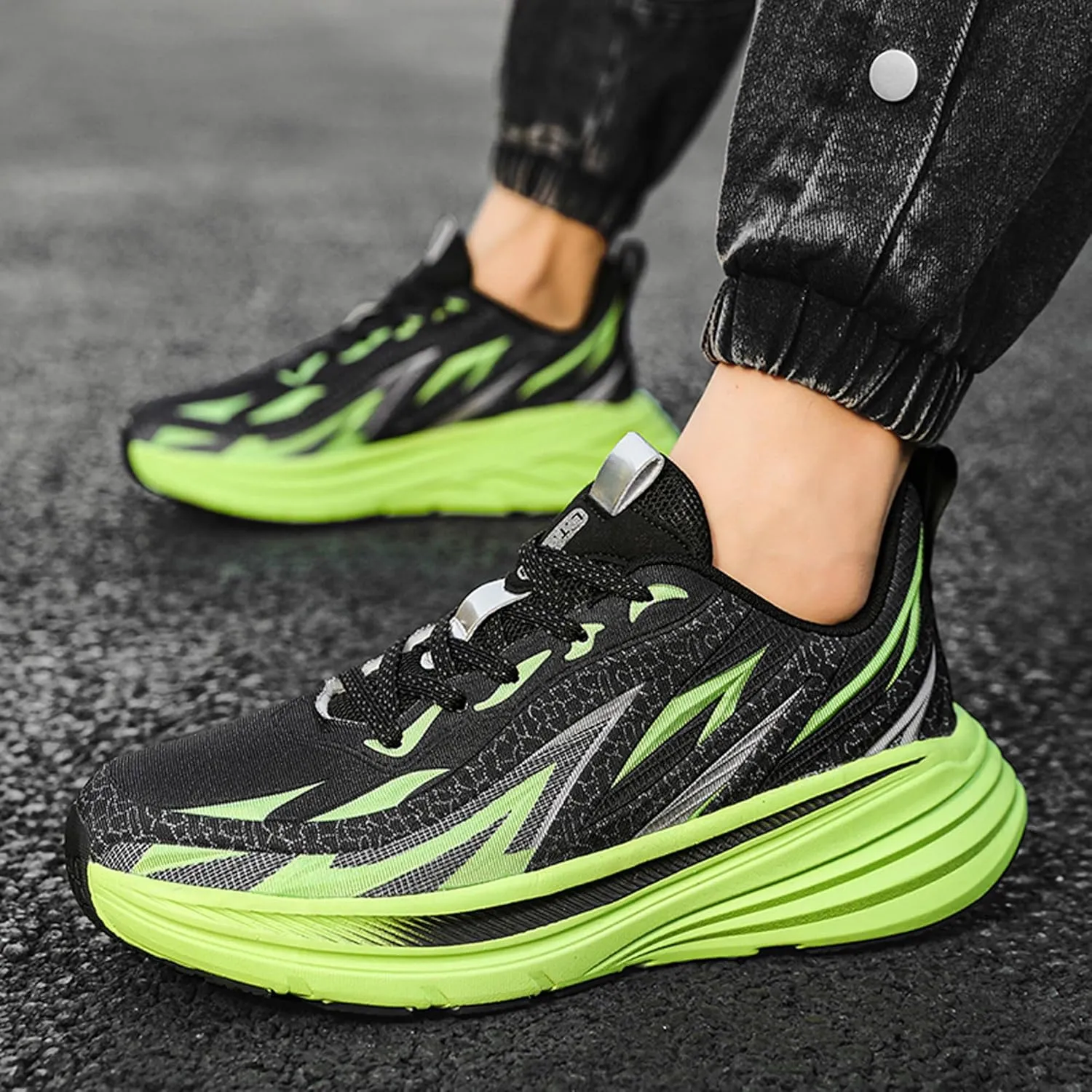 Men's High Top Lace Up Anti Slip Graffiti Basketball Shoes, Arch Support Casual Men's Breathable Running Shoes, Fitness Cushioning Training Shoes