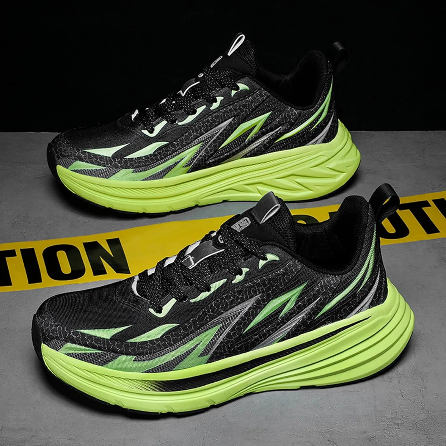 Men's High Top Lace Up Anti Slip Graffiti Basketball Shoes, Arch Support Casual Men's Breathable Running Shoes, Fitness Cushioning Training Shoes