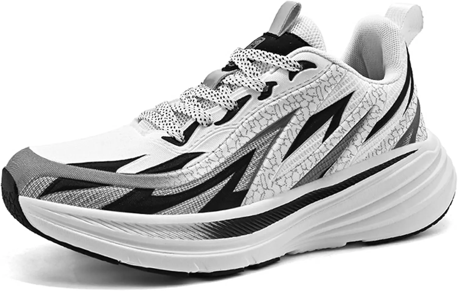 Men's High Top Lace Up Anti Slip Graffiti Basketball Shoes, Arch Support Casual Men's Breathable Running Shoes, Fitness Cushioning Training Shoes