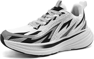 Men's High Top Lace Up Anti Slip Graffiti Basketball Shoes, Arch Support Casual Men's Breathable Running Shoes, Fitness Cushioning Training Shoes