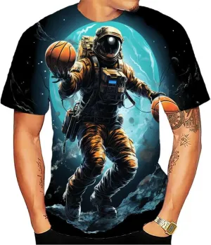 Men's Tees-Soft Fitted Cool Design Graphic T Shirt