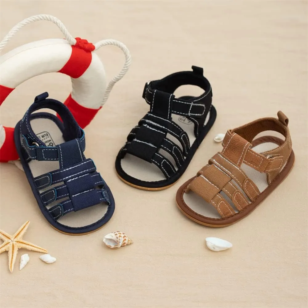 Miamooi Infant Baby Boys Girls Summer Beach Sandals Non Slip Soft Rubber Sole Toddler Outdoor Closed-Toe First Walker Shoes