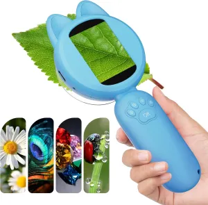 Microscope for Kids, Digital Microscope, 2Inch IPS Screen Kids Miniscope with 8Led Lights, Portable Mini Scope Kids Educational Science Toys, Birthday Chrismas for Age 3-12 Years[Blue]