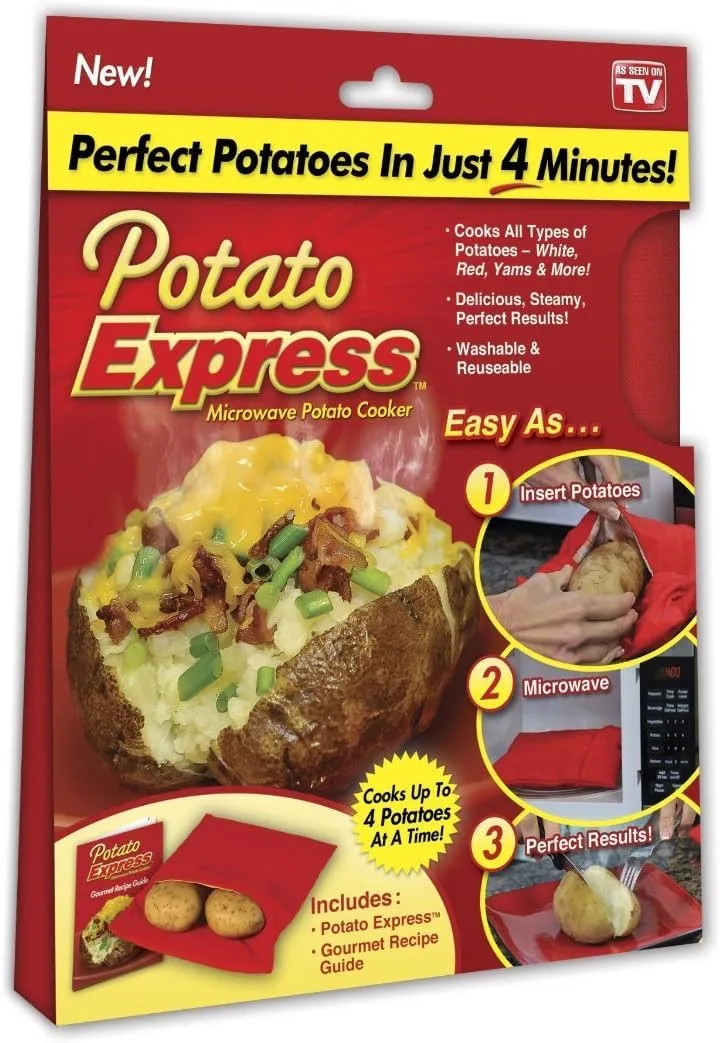Microwave Potato Cooker, Perfect Potatoes in 4 minutes