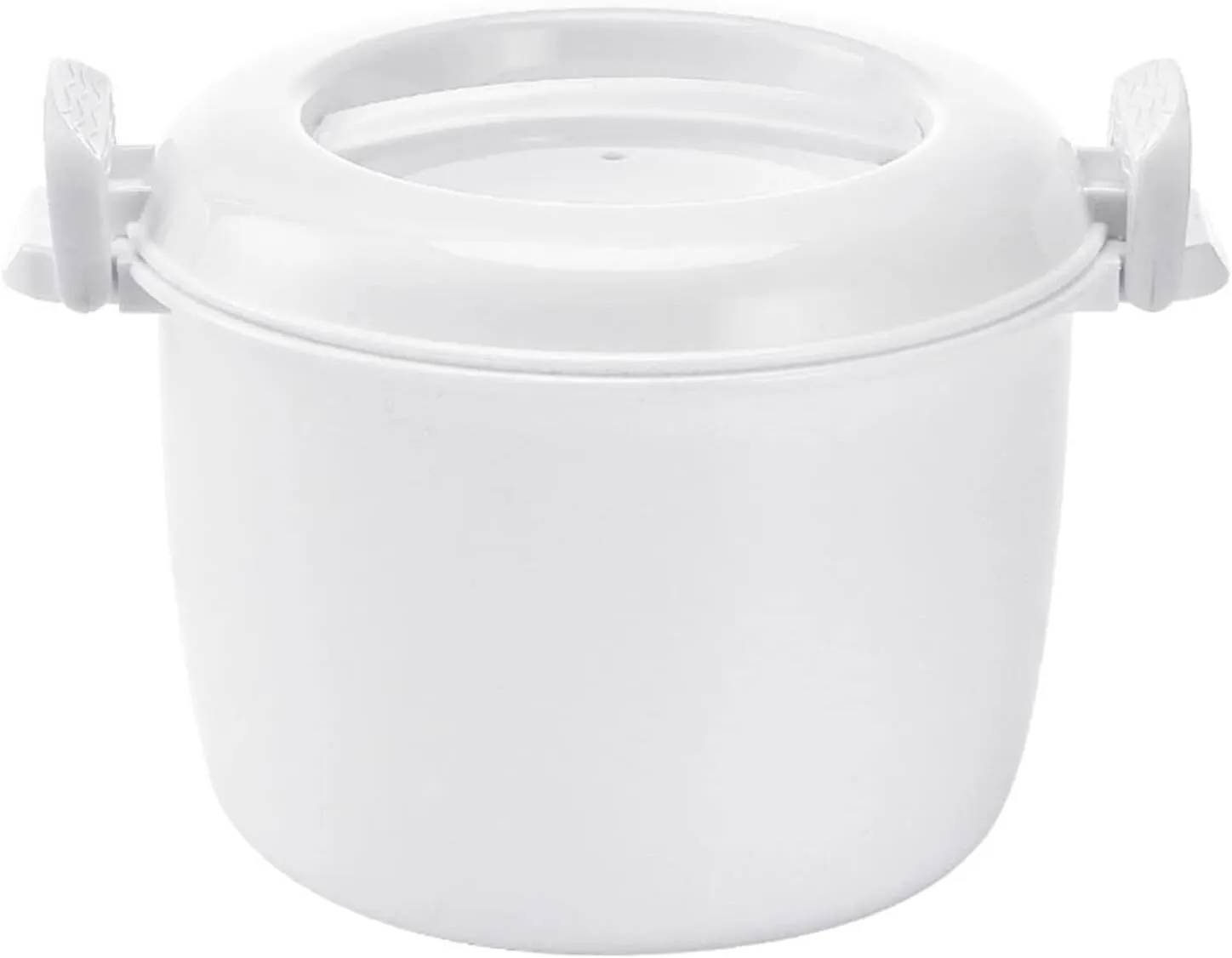 Microwave Rice Cooker Rice Steamer: Round Microwave Food Container Microwaveable Rice Pasta Cooker Microwave Rice Steamer for Rice Chicken Pasta