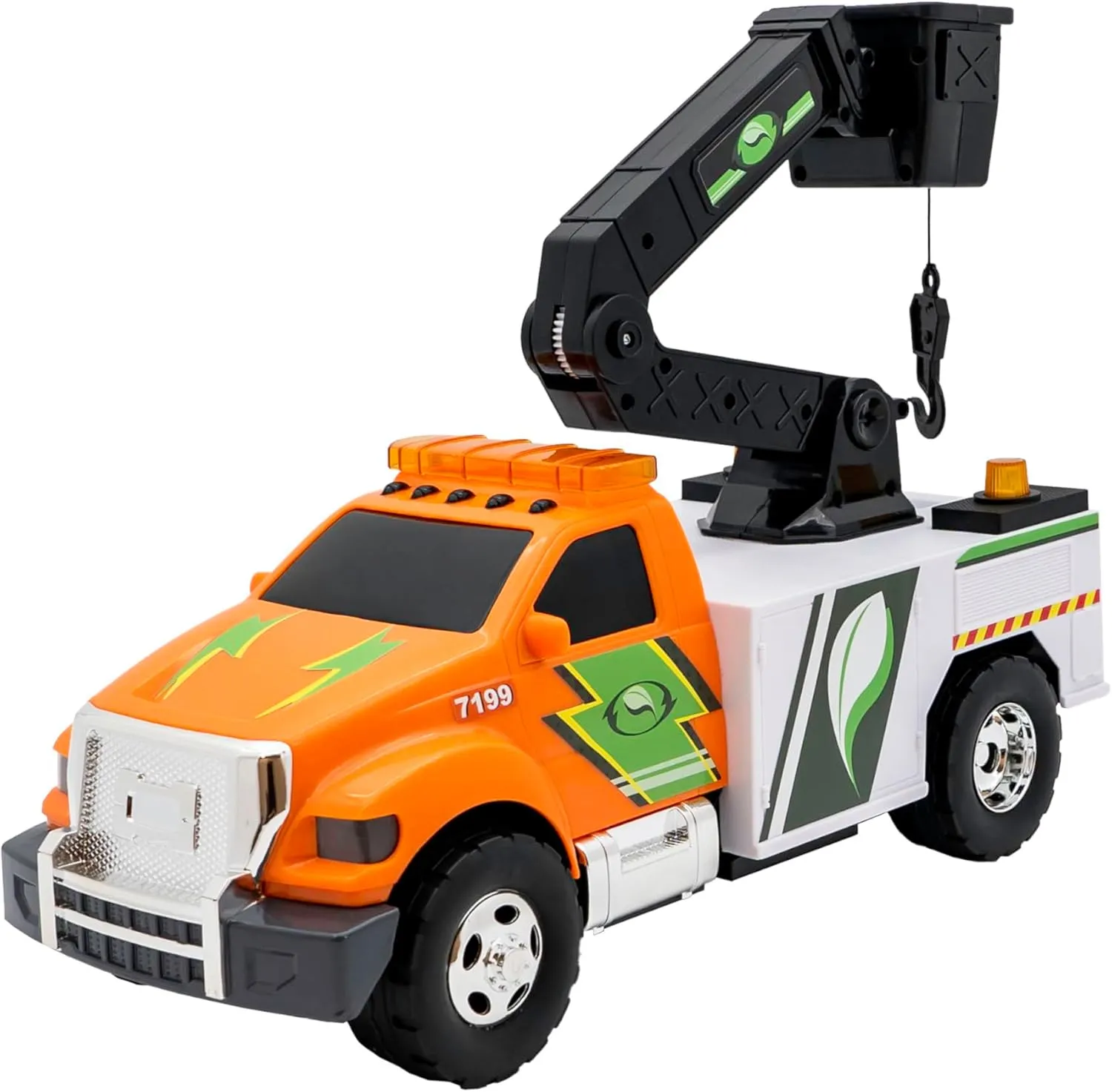 Mighty Fleet Action Drive 16" Interactive Cherry Picker Toy w/Lights & Sounds, Motion Drive Action, Realistic Design & Batteries Included - Age 3 