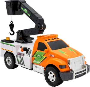 Mighty Fleet Action Drive 16" Interactive Cherry Picker Toy w/Lights & Sounds, Motion Drive Action, Realistic Design & Batteries Included - Age 3 