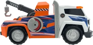 Mighty Fleet Power Movers 15" Interactive Tow Truck Toy w/Lights & Sounds, Motorized Winch, Realistic Design & Batteries Included - Age 3 