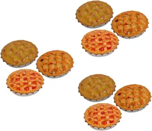 Milisten 9pcs Miniature Decor Realistic Artificial Pies for Dollhouse Charming Dessert Accessories for Home Decoration Miniature Displays