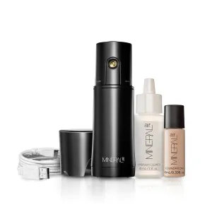 Mineral Air Complexion and Blush Kit | Flawless Mineral Foundation & Blush Application (Bisque)