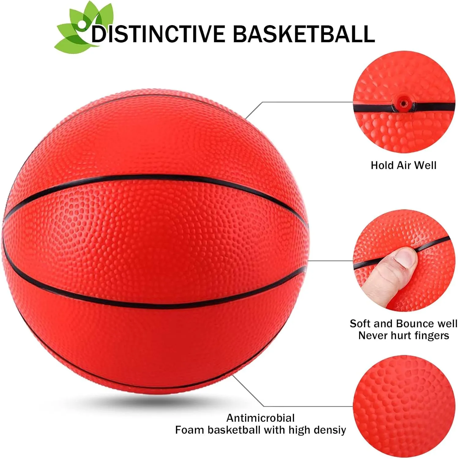 Mini Basketball Replacement 8.5 Inch Pool Basketballs Ball Hoop Indoor Outdoor Toy, Fits All Standard Swimming Pool Basketball Hoop Pool Game Toy Water Games