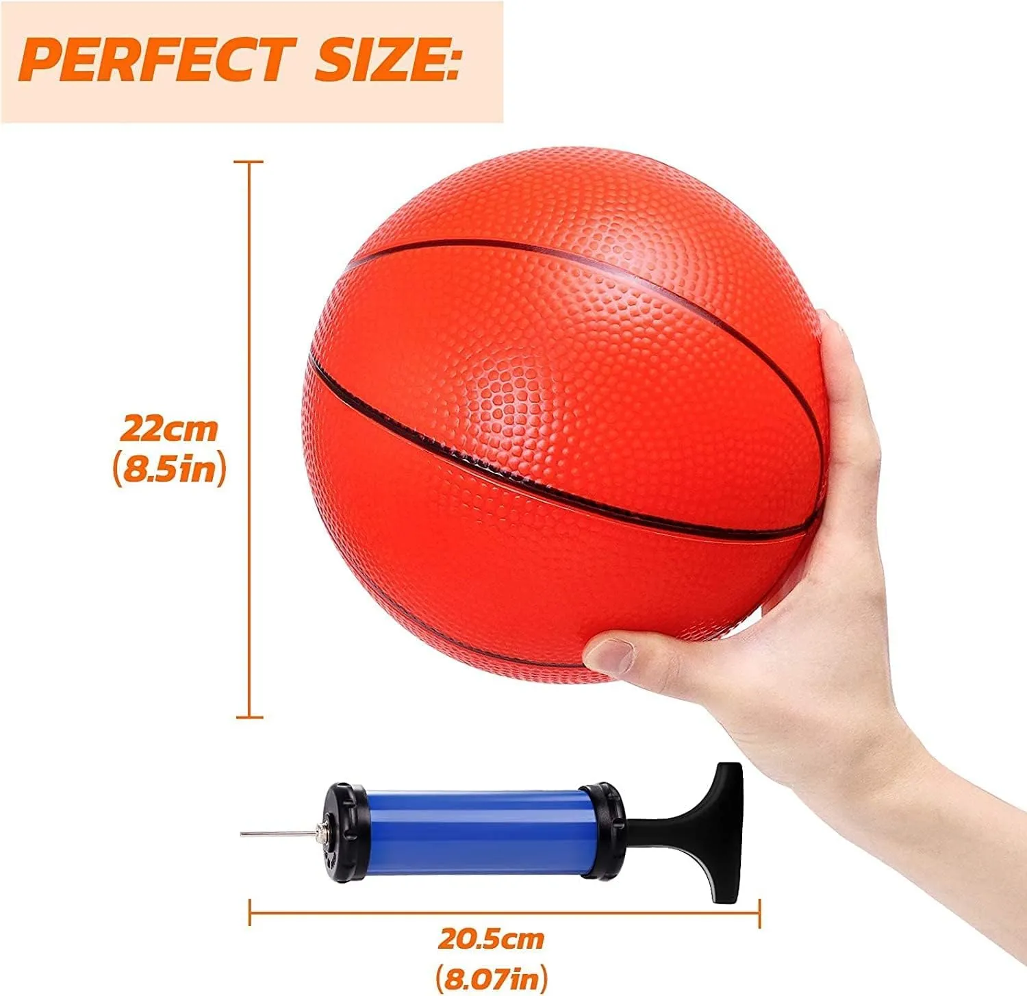 Mini Basketball Replacement 8.5 Inch Pool Basketballs Ball Hoop Indoor Outdoor Toy, Fits All Standard Swimming Pool Basketball Hoop Pool Game Toy Water Games