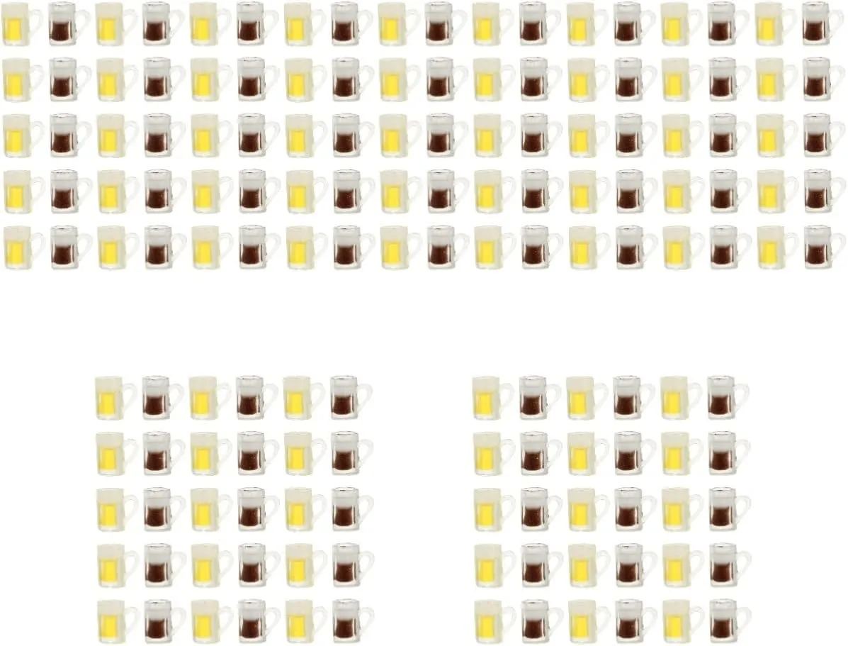 Mini Resin Beer Mugs, 150Pcs Miniature Cups for Dollhouse Accessories