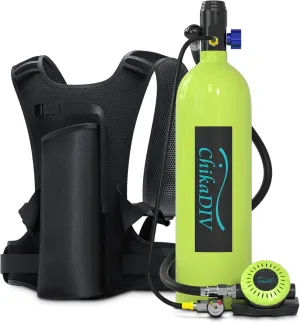 Mini Scuba Tank 1.9L Lung Tank for Adult Portable Scuba Diving Tank Dive Portable Lungs Kit for Underwater Entertainment, Emergency Rescue
