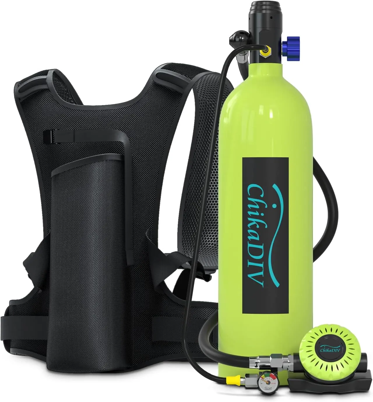 Mini Scuba Tank 1.9L Lung Tank for Adult Portable Scuba Diving Tank Dive Portable Lungs Kit for Underwater Entertainment, Emergency Rescue