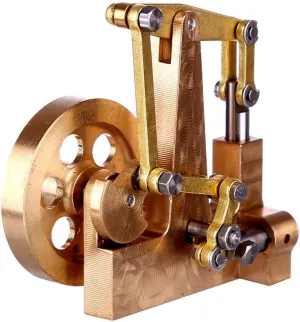 Mini Steam Engine Model Kit, Balance Type Mini Pure Copper Steam Engine Model without Boiler Toy Science Educational Toy for Adult Kid Teens Teachers - 4.7 x 2.9 x 4.6CM