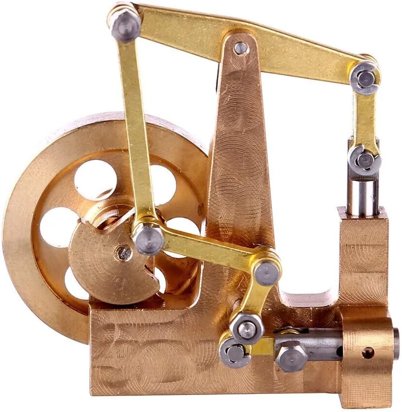 Mini Steam Engine Model Kit, Balance Type Mini Pure Copper Steam Engine Model without Boiler Toy Science Educational Toy for Adult Kid Teens Teachers - 4.7 x 2.9 x 4.6CM
