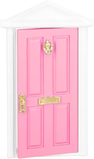 Mini Wooden Door,Mini Wooden Door Bright Color Vivid Details Smoother Dollhouse Miniature Fairy Door for 1:12 Doll House Gifts(Light)