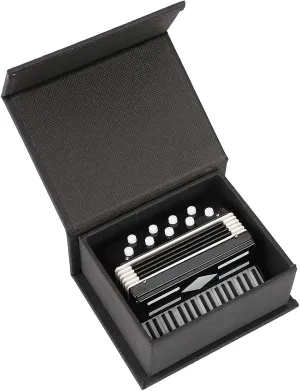 Miniature Accordion Model Display Dollhouse Musical Instrument Metal Plastic Replica Collectible Small Craft Ornaments Home Decoration Educational Building Model Kit for Coffee Bookshop House