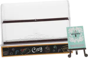 Miniature Bakery Cake Cabinet for Dollhouse Realistic Display Case Random Label Style for Mini House Decor Bright -Saving Design Material