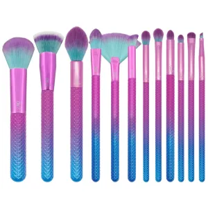 Moda Prismatic Signature 12pc Makeup Brush Set – Professional Face & Eye Brushes for Blending, Contouring & Highlighting – Soft Vegan Filaments, Full Coverage Kit