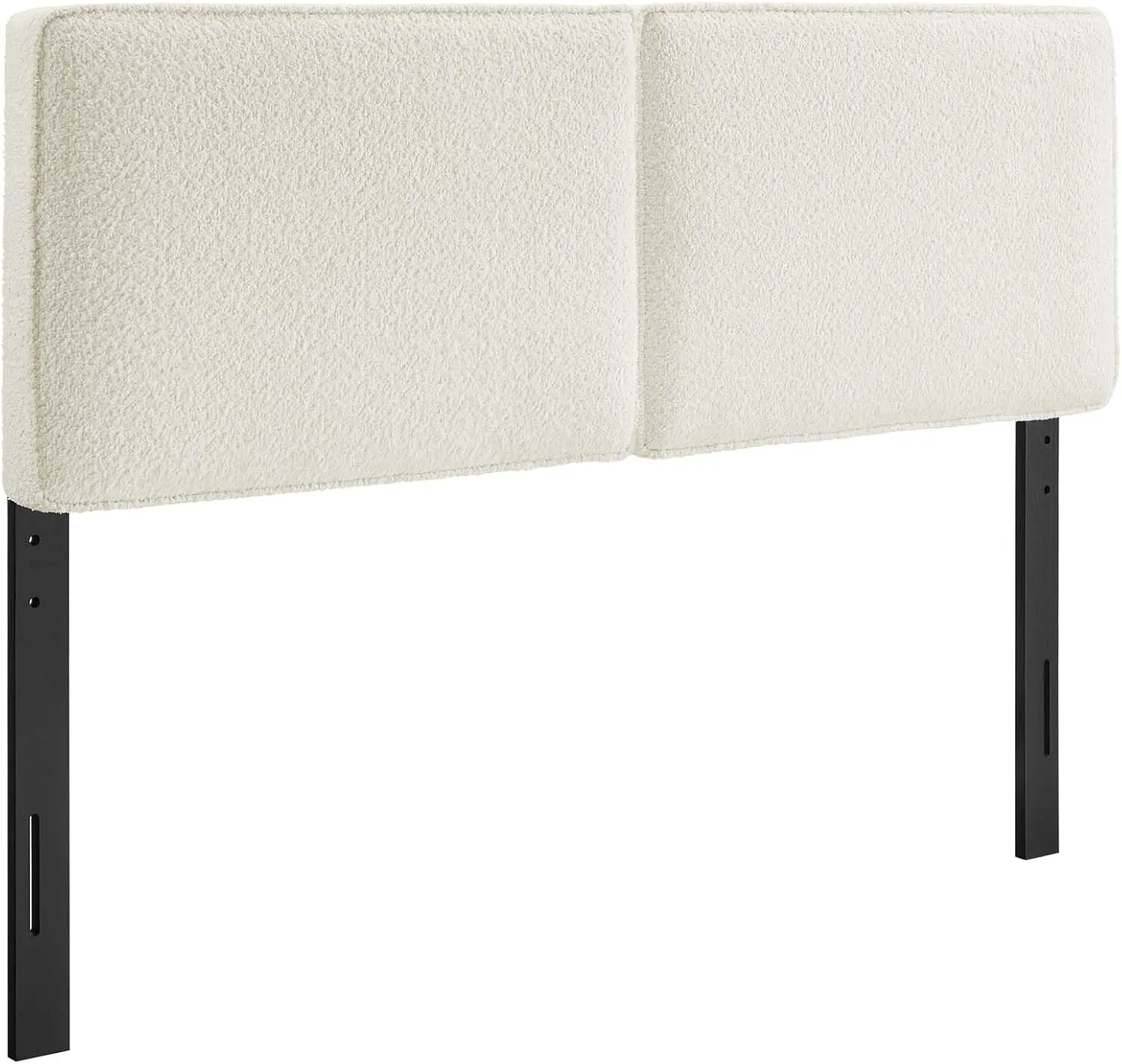 Modway Lindee Full Size Upholstered Headboard with Tan Vegan Leather - Modern Faux Leather Full Headboard with Height-Adjustable Mounting Positions - Padded Pillow Style