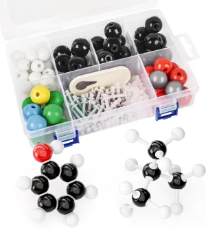 Molecular Model Kit, 124 Pcs Organic Molecular Chemistry Set, Atom Element Model Kit for Lessons in Chemistry, Molecular Structures Building kit, Ochem Science Gift for Teachers and Students