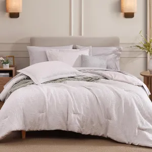 Monbix Jacquard Full Size Comforter Sets, 7 Pieces Pebble Marble Farmhouse Bedding Set, All Season Bed in a Bag with Comforter, Sheets, Pillowcases & Shams (Full, 80''x90'')