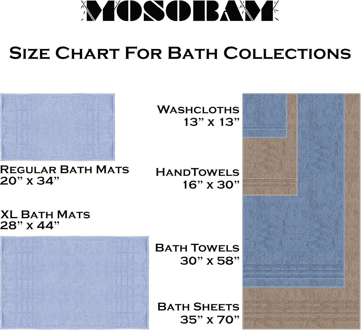 Mosobam Luxury Turkish Set of 4 Bath Towels 30X58 Lavender Aura Oversize 700 GSM Bamboo Viscose & Aegean Turkish Combed Cotton