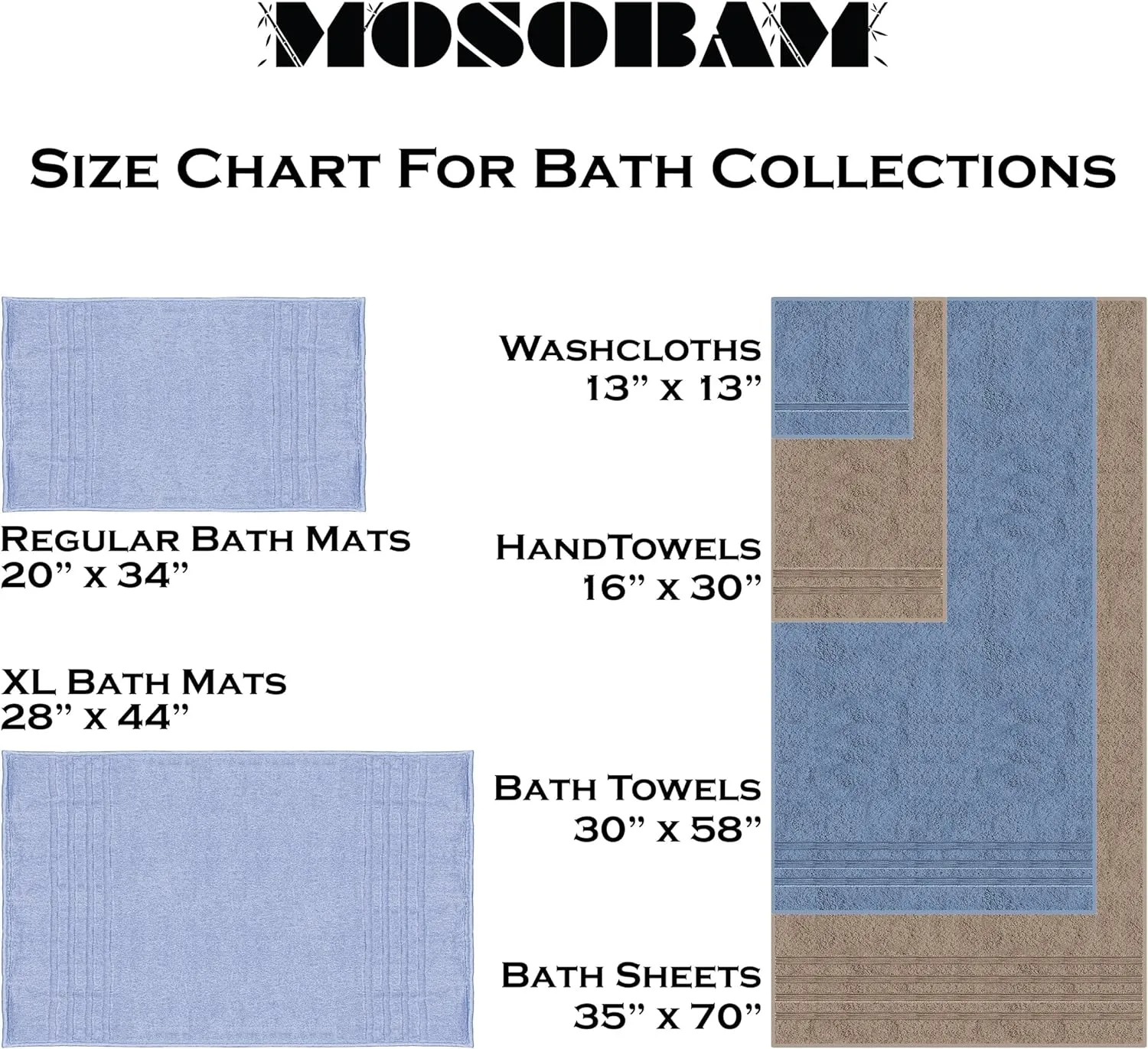 Mosobam Luxury Turkish Set of 4 Bath Towels 30X58 Light Taupe Oversize 700 GSM Bamboo Viscose & Aegean Turkish Combed Cotton