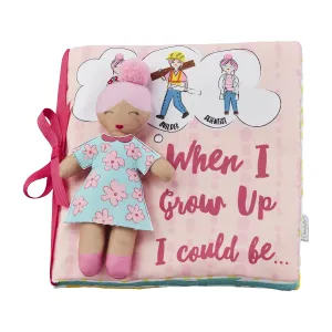 Mud Pie Children's When I Grow Up Plush Book, Girl