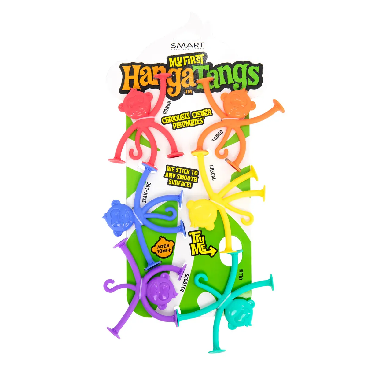 My First HangaTangs: 6-Pack of Curiously Clever Playthings Made from Food-Grade Silicone for Ages 1  