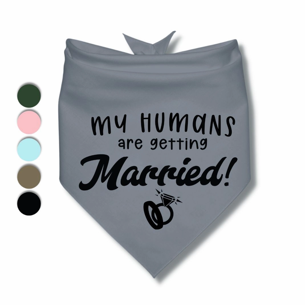 My Humans Are Getting Married Rings Bandana