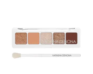 Natasha Denona Mini Nude Eyeshadow Palette Kit - Eyeshadow Palette   Round Eyeshadow Blending Brush. Bonus Premium Korean Sheet Masque with Collagen